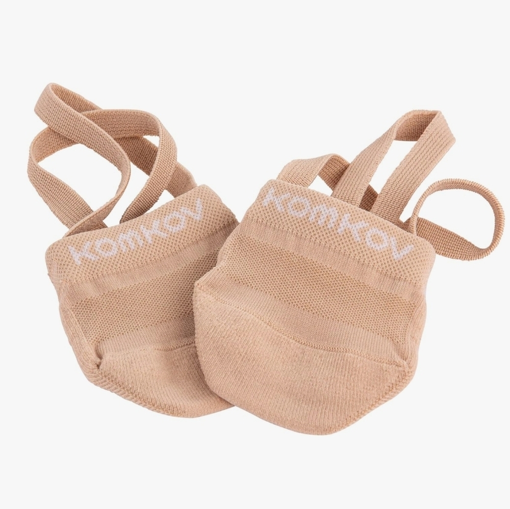 Komkov Half-Toe Socks - For Rhythmic Gymnastics, Dance, & Ballet 2 Pairs